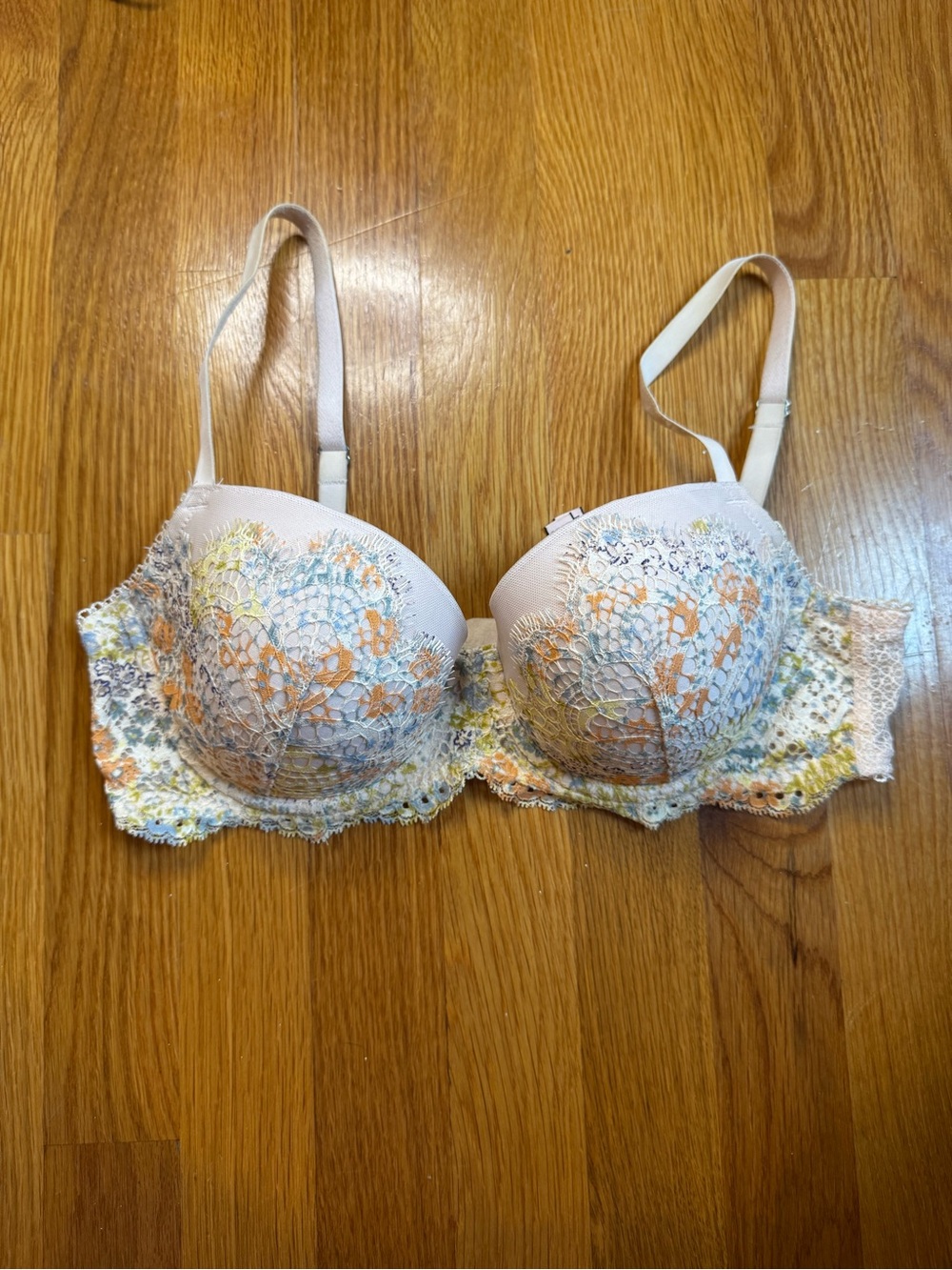 Victoria’s Secret Dream Angels Lined Demi Floral Lace Bra 34D